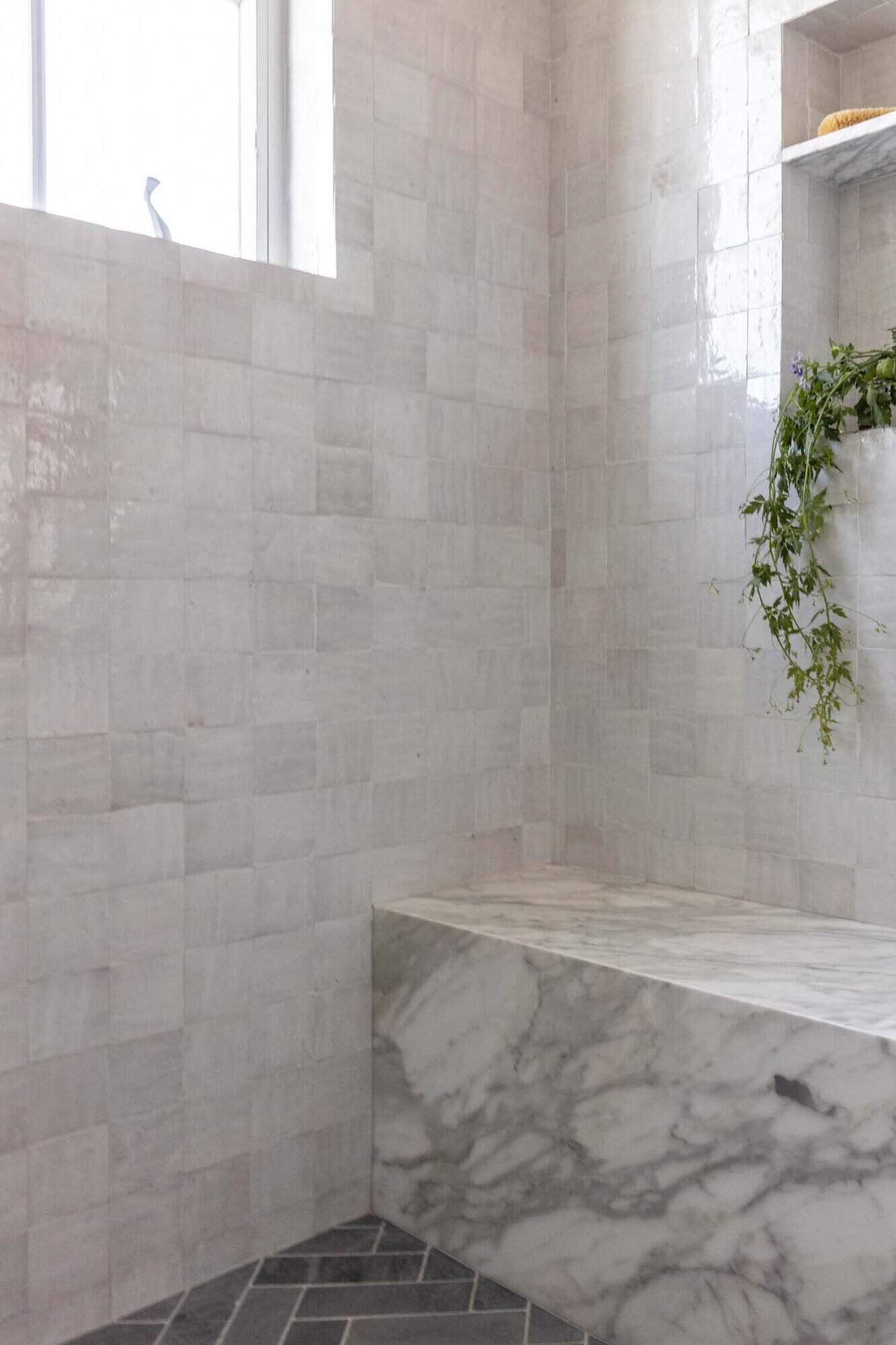 transitional style bathroom shower