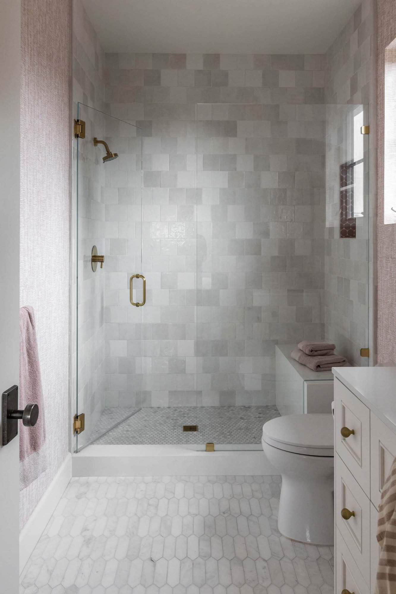 transitional style girls bathroom