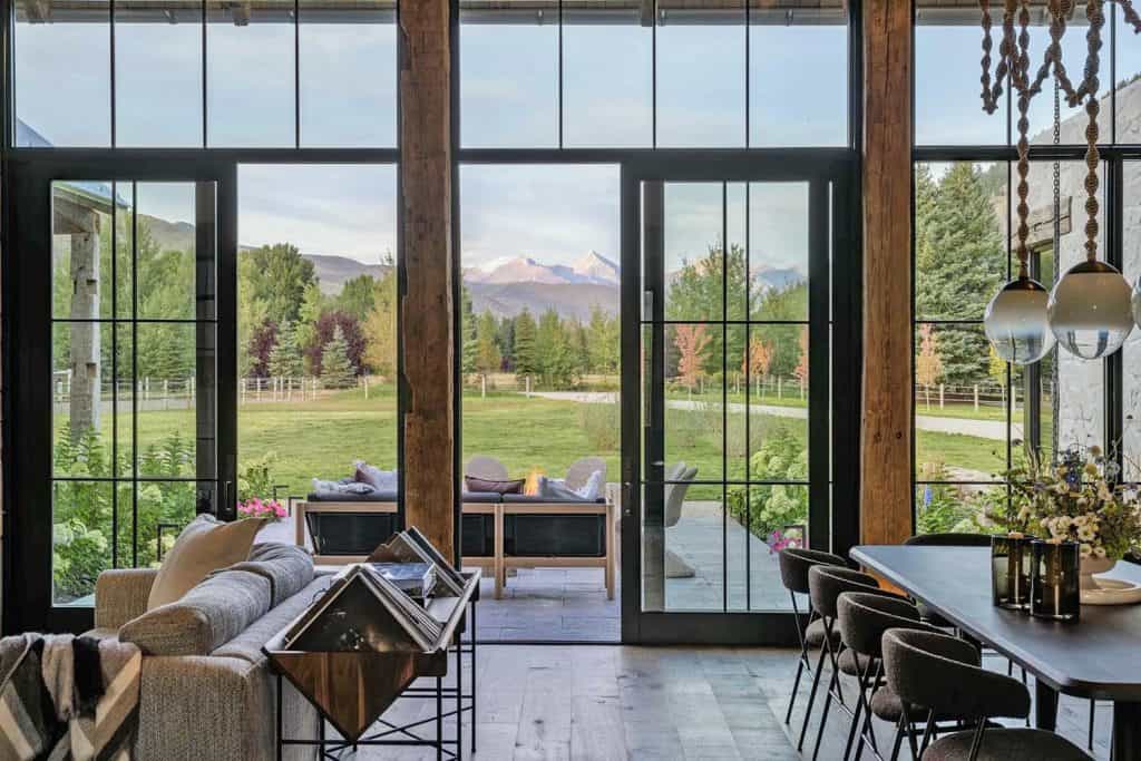 Inside a dreamy Idaho mountain home with modern and rustic details