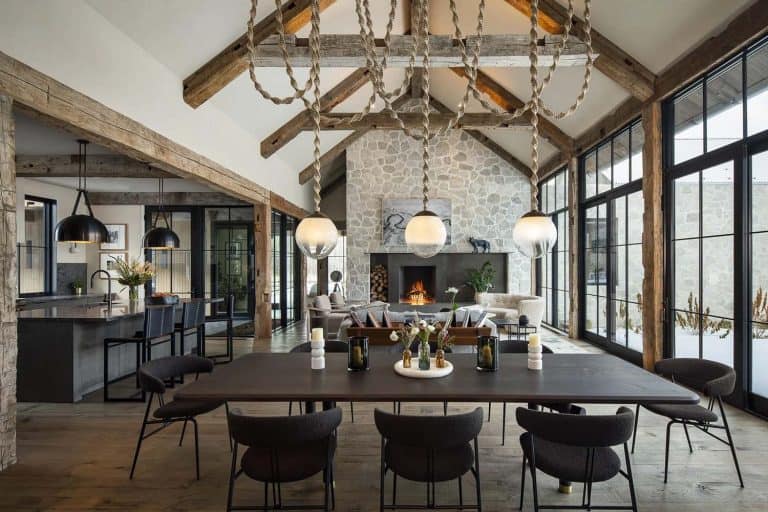 Inside a dreamy Idaho mountain home with modern and rustic details