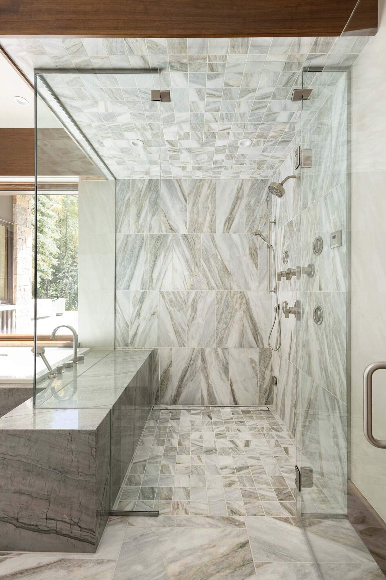 modern bathroom with a shower