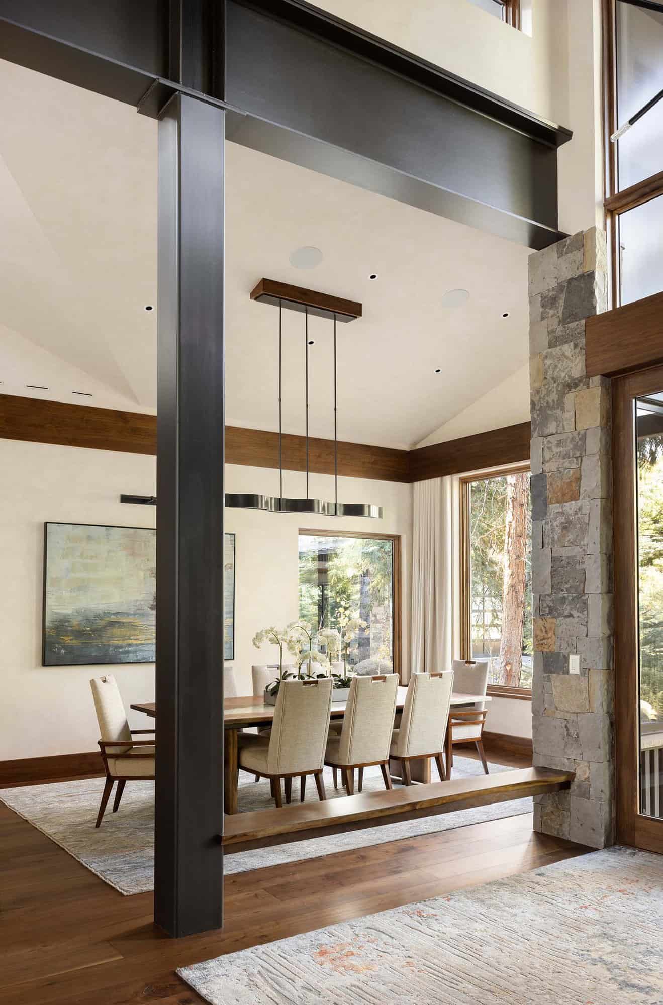 rustic modern dining room