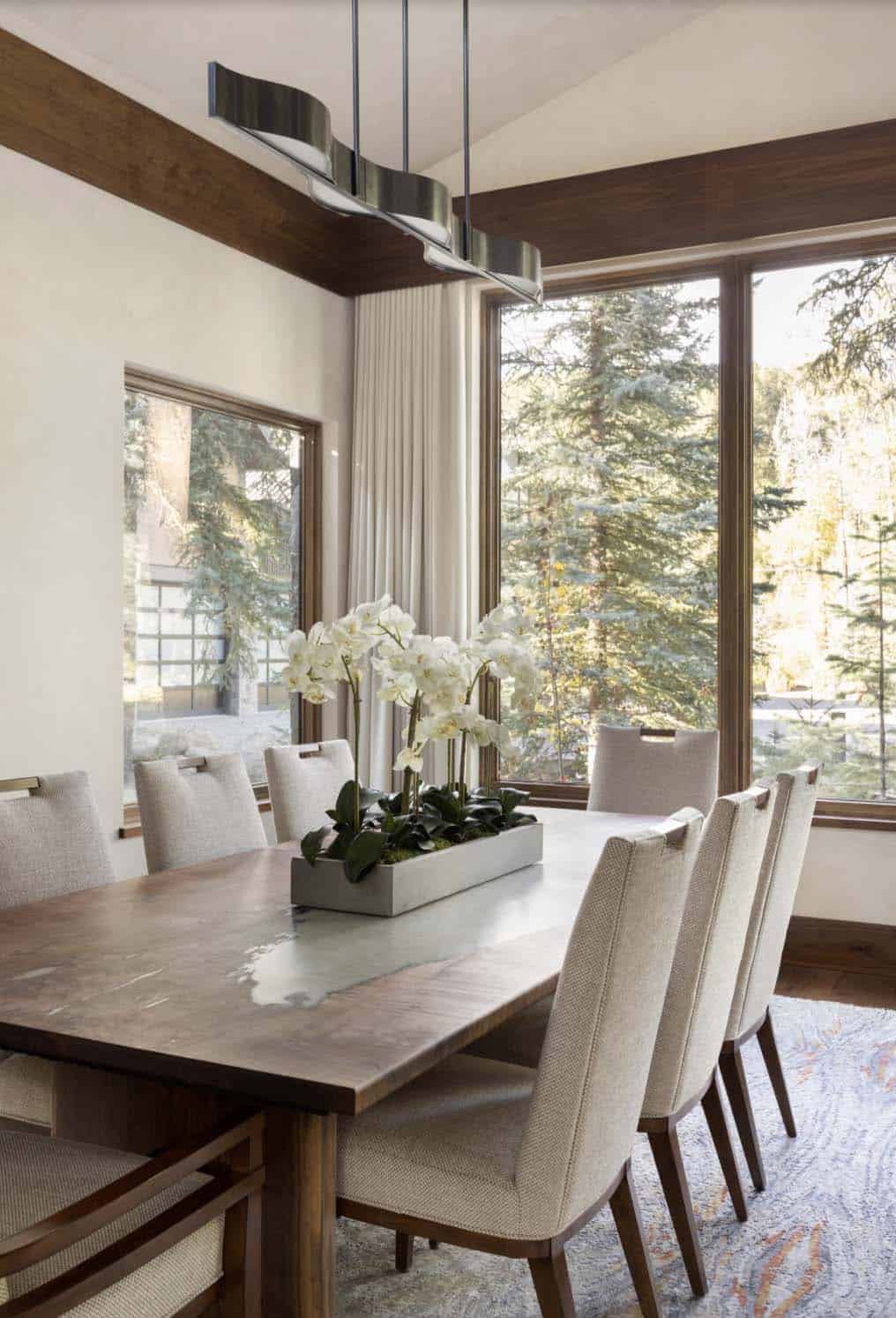rustic modern dining room