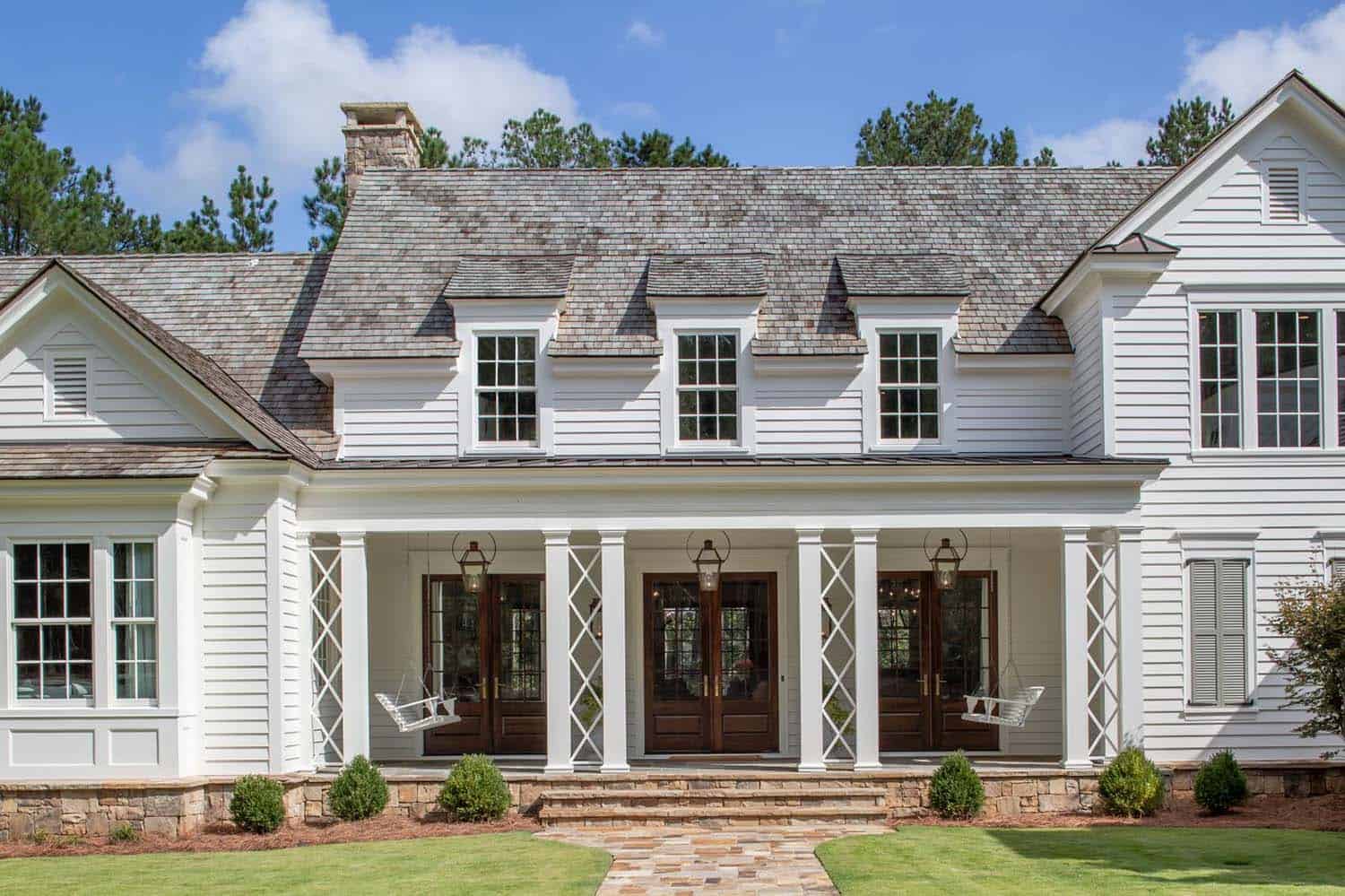 white countryside home exterior