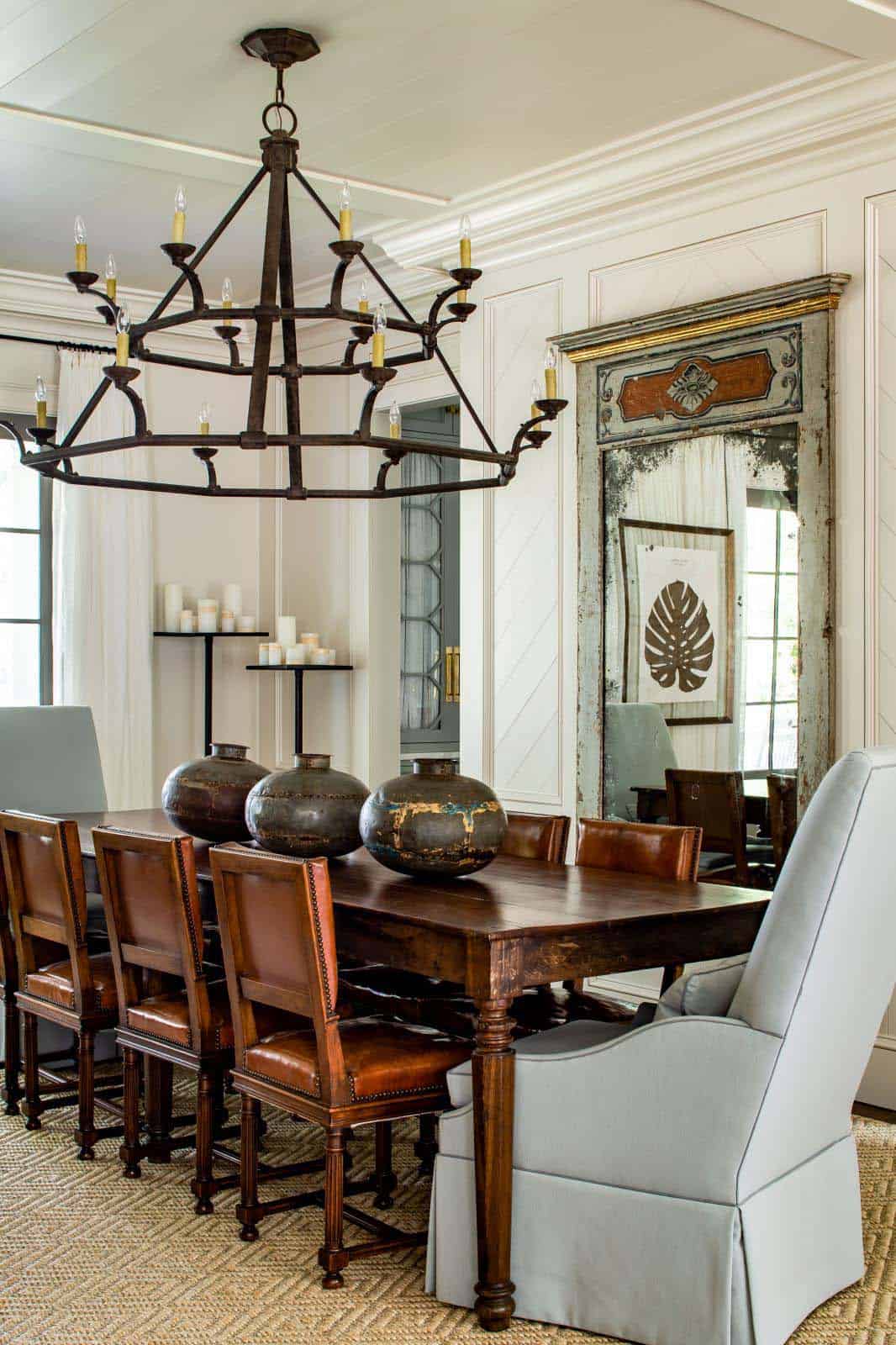 transitional style dining room