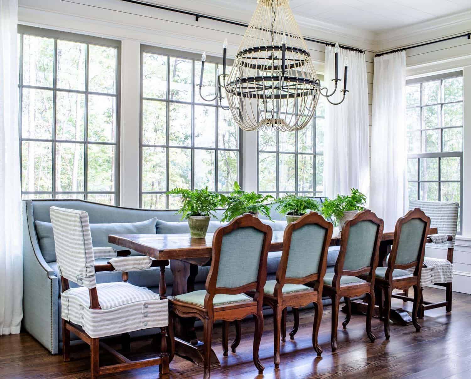 transitional style dining room