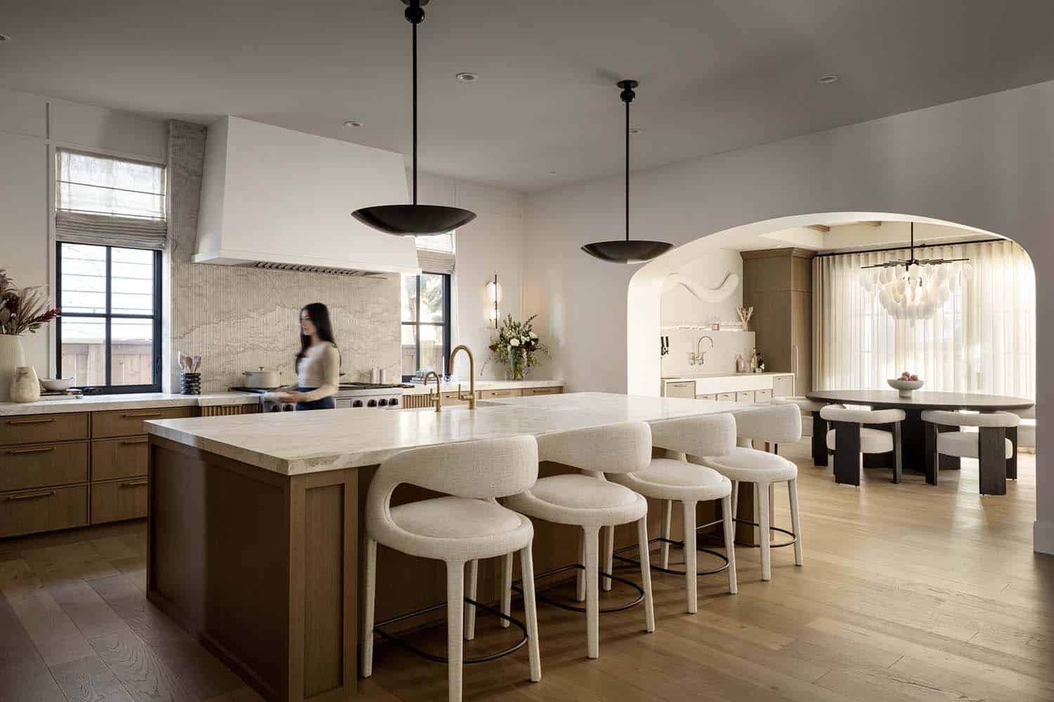 contemporary Tuscan inspired kitchen