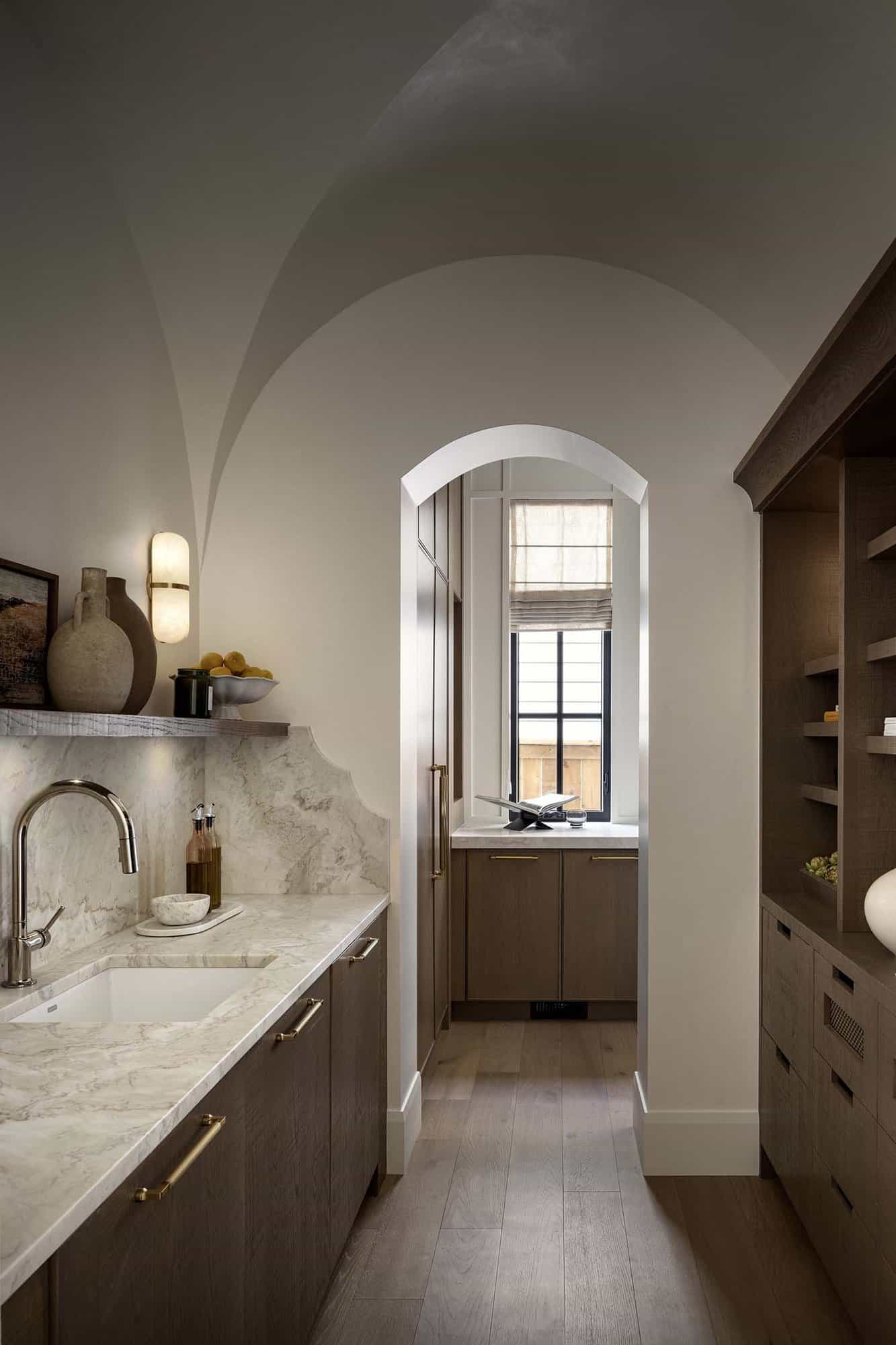 contemporary Tuscan inspired pantry