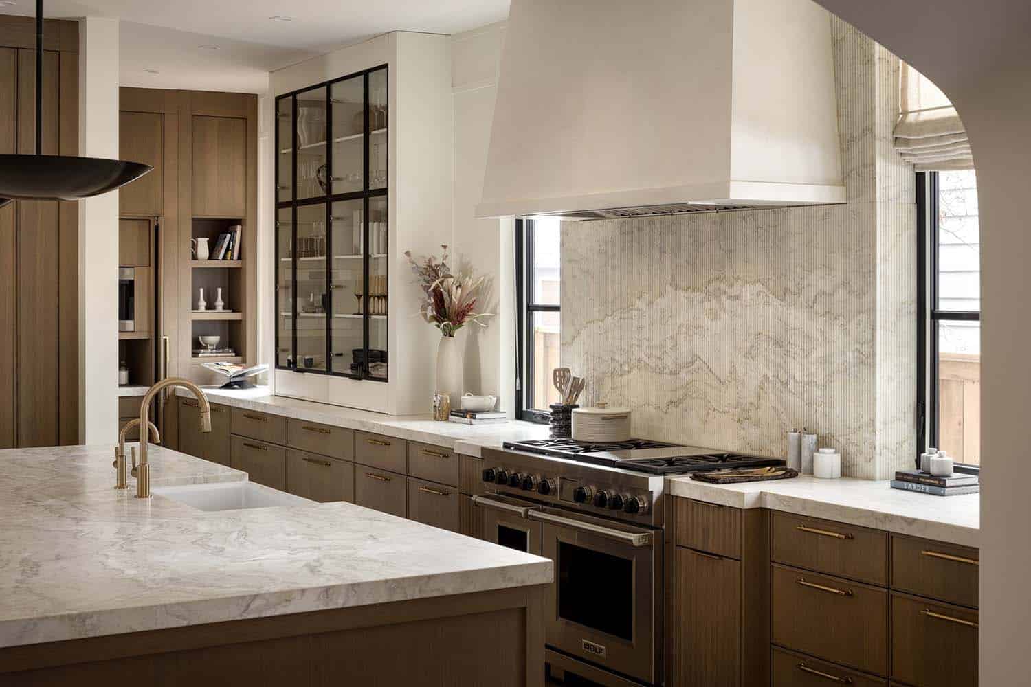 contemporary Tuscan inspired kitchen