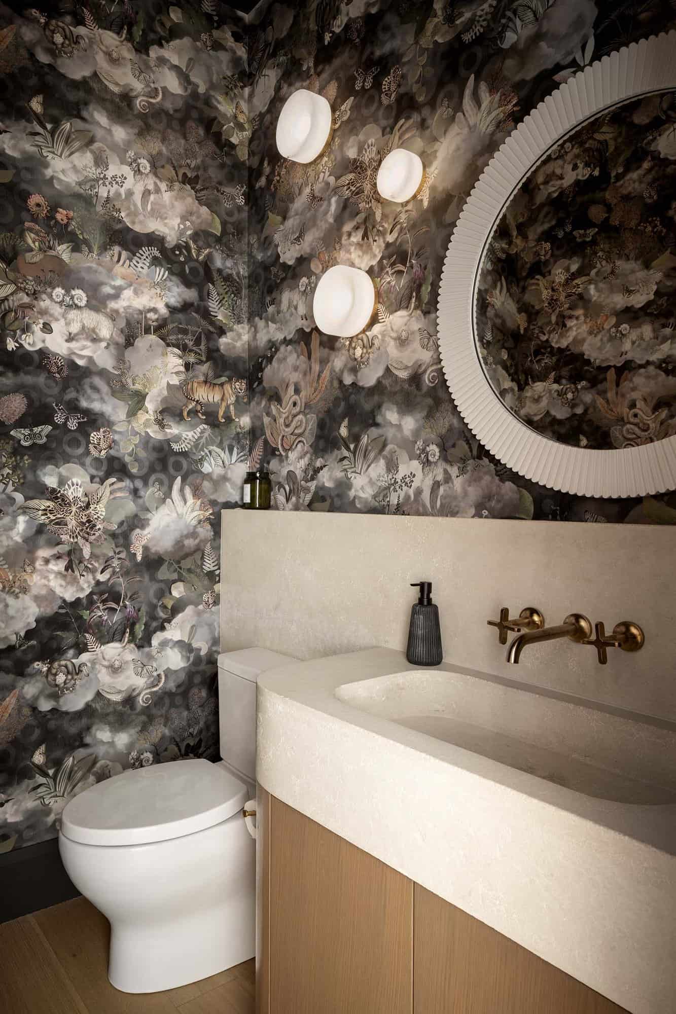 contemporary powder room