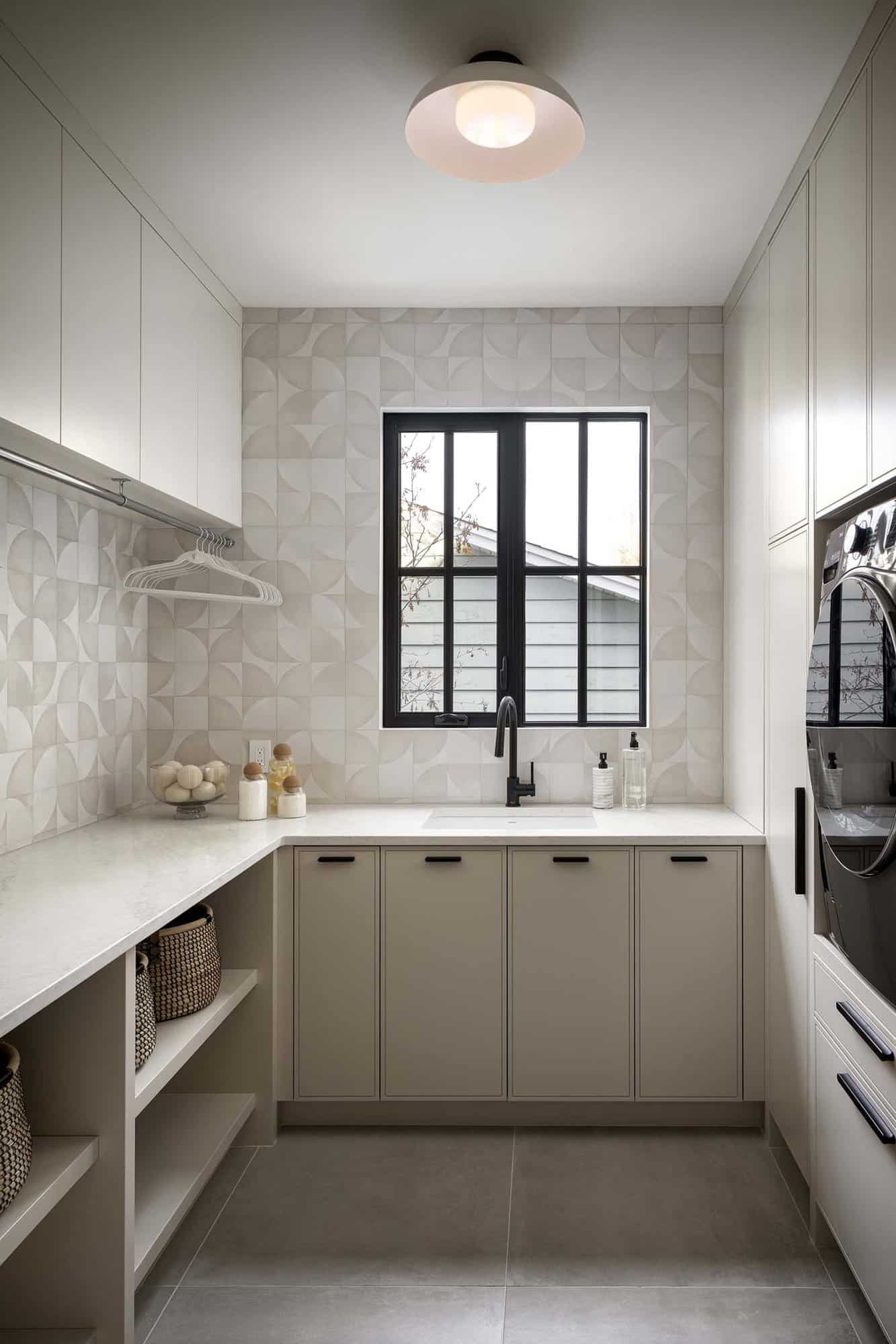 contemporary laundry room