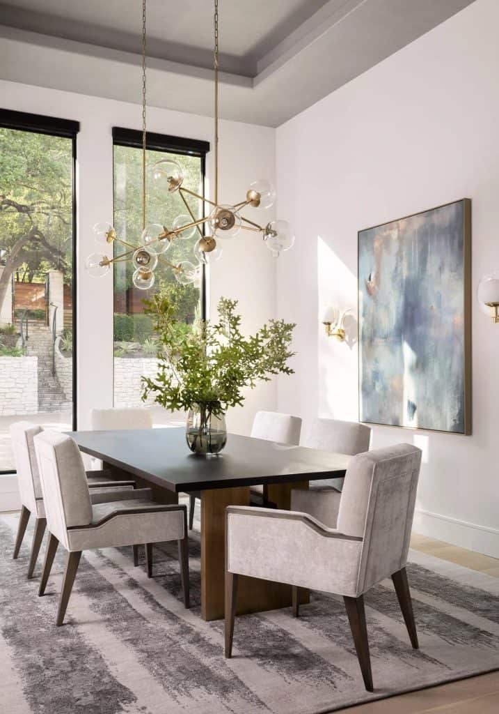 Inside a serene waterfront property nestled along beautiful Lake Austin