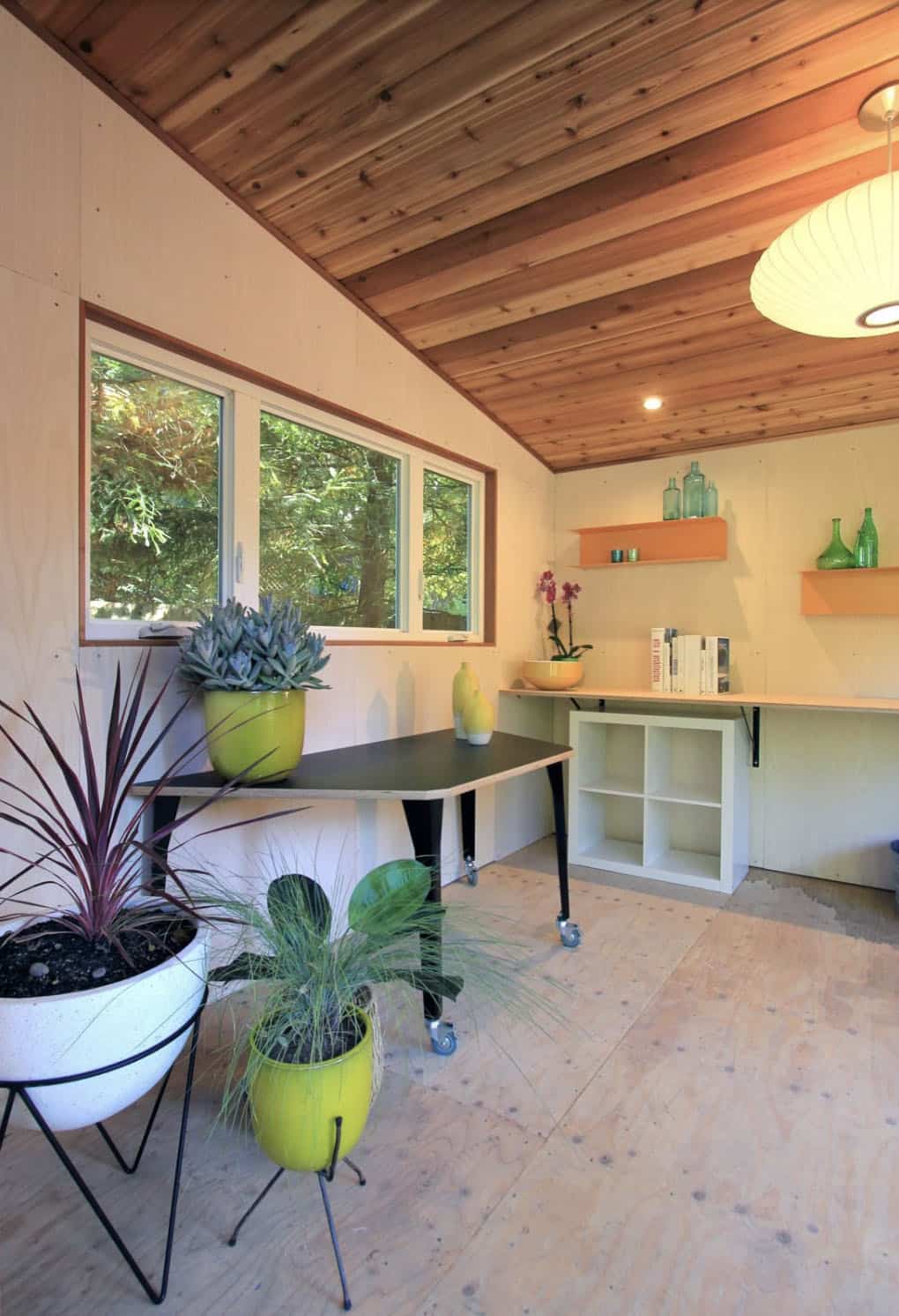 modern shed as an artist studio