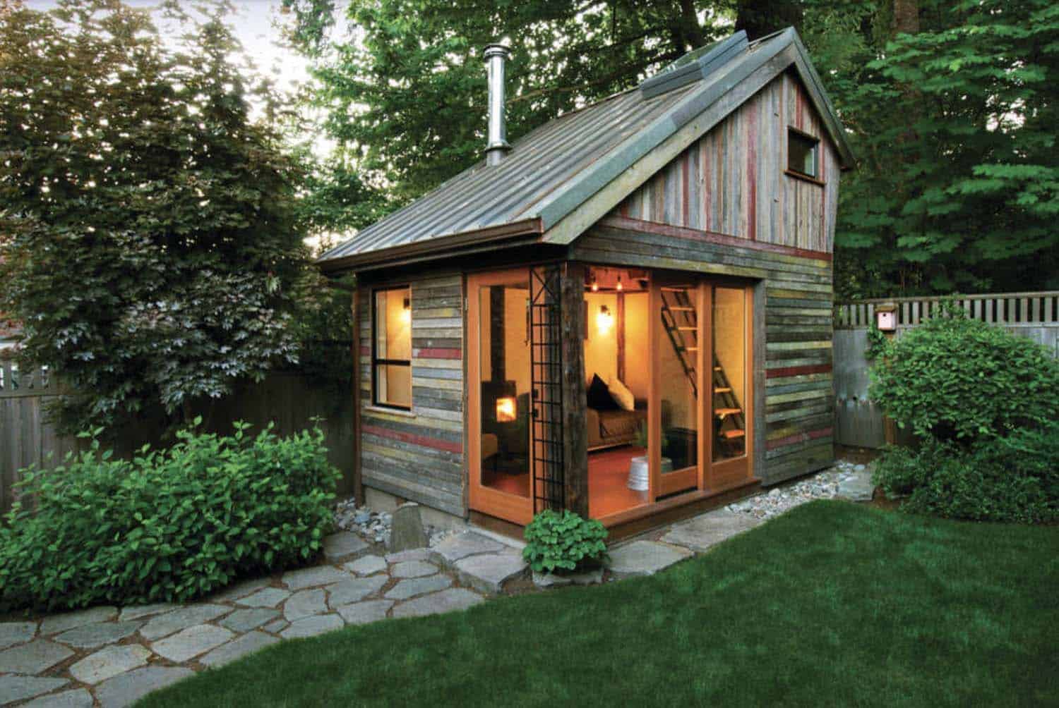 rustic backyard shed