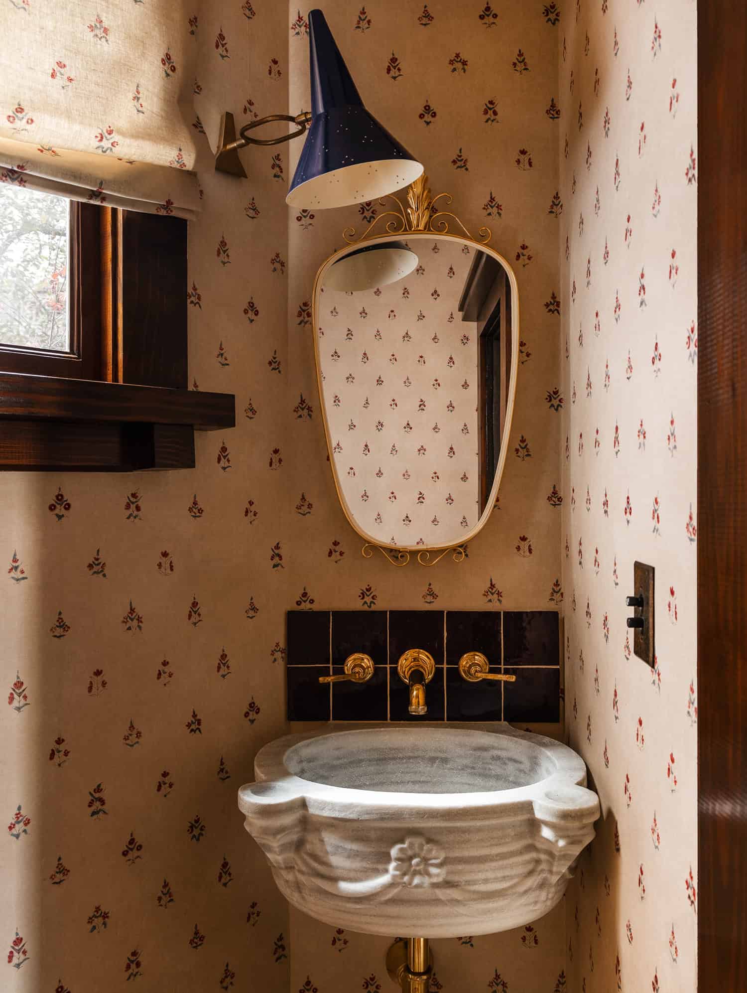 eclectic powder room