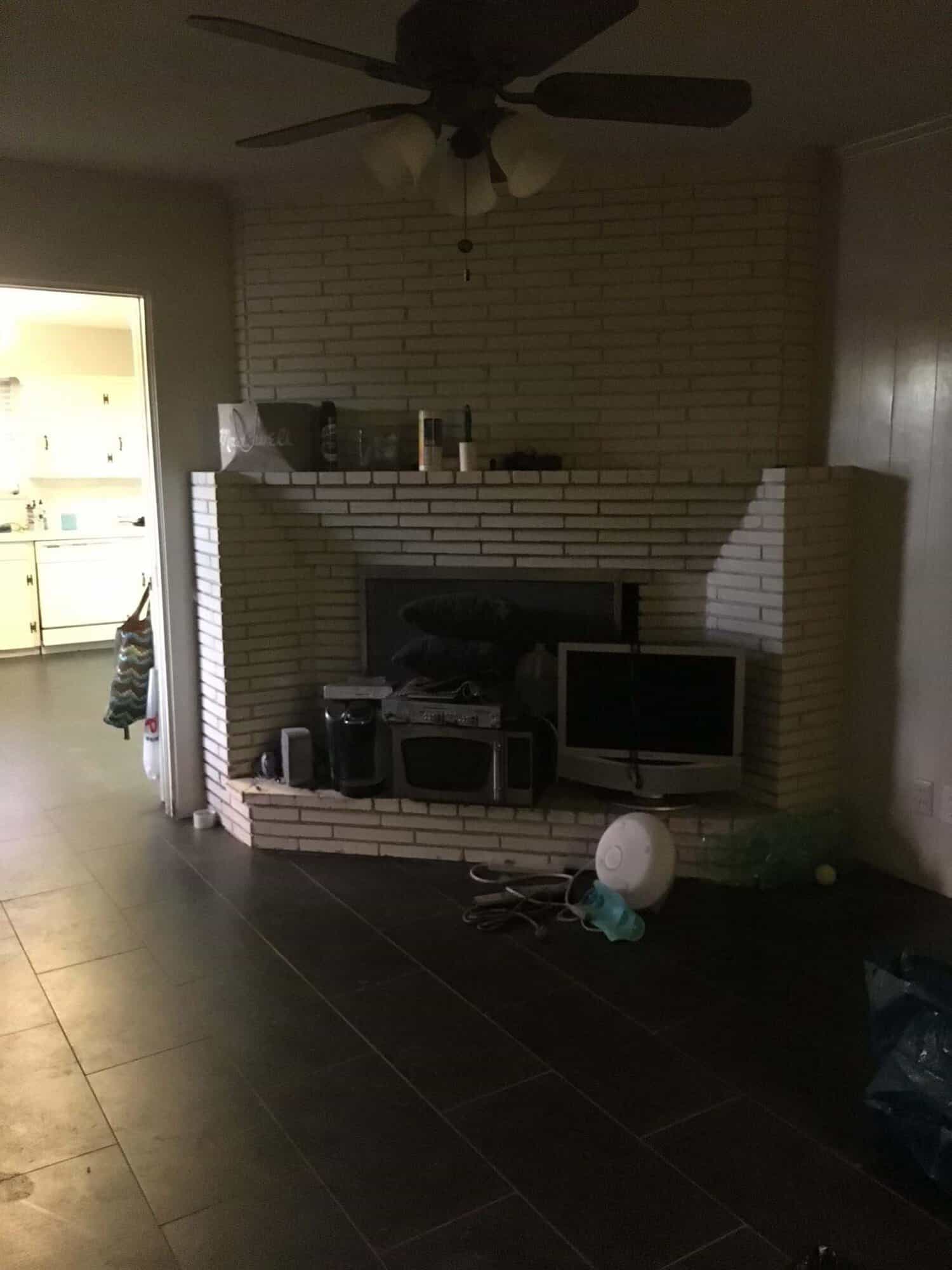 midcentury modern den before the renovation