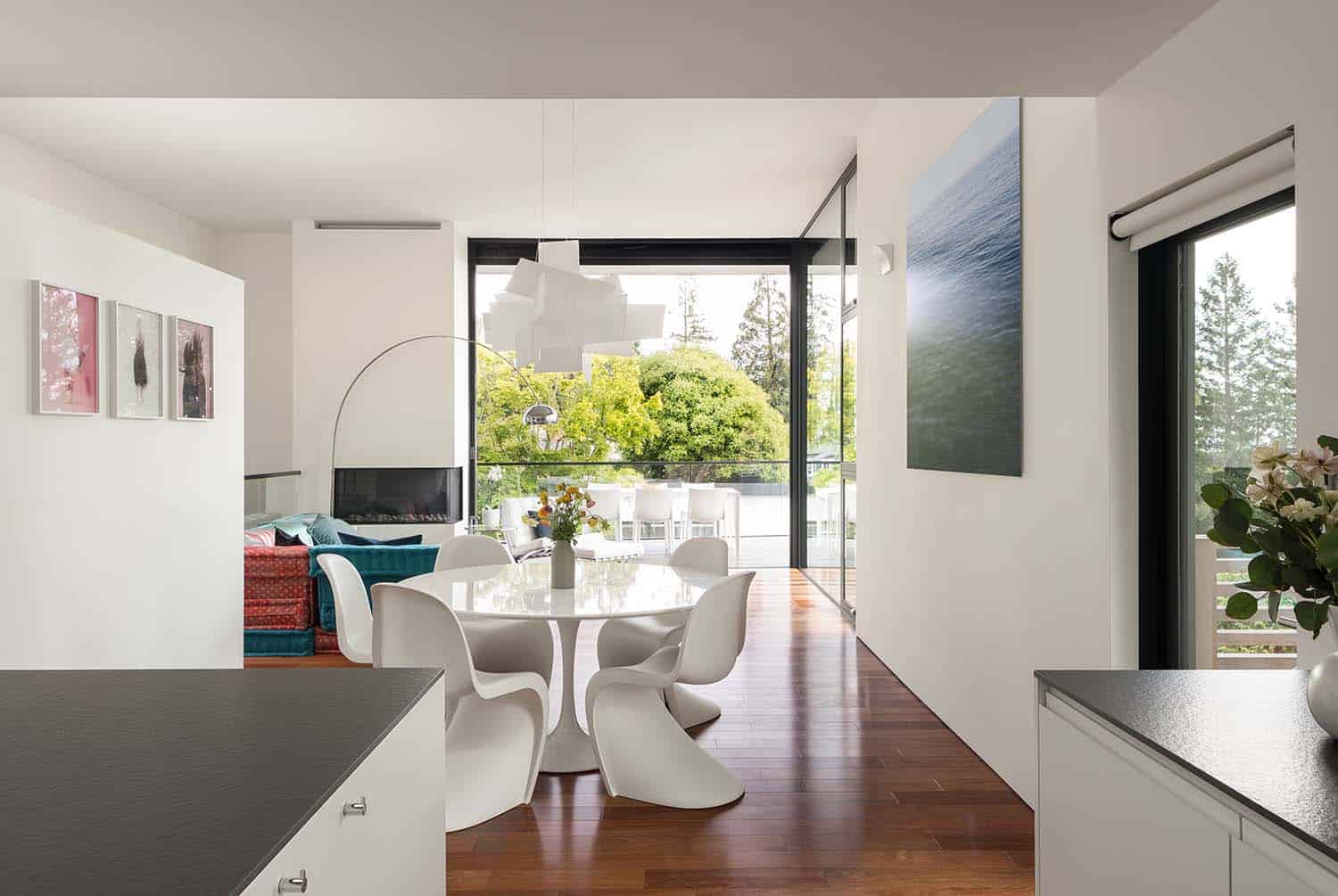 modern dining and living room