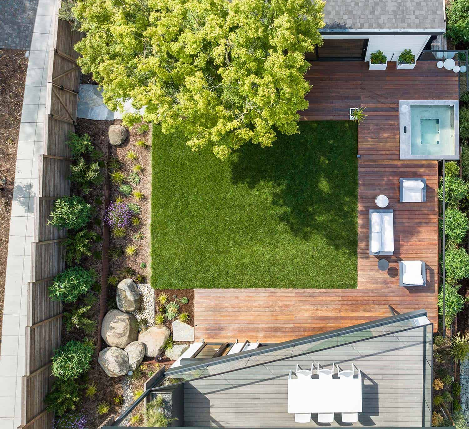 modern landscape aerial view