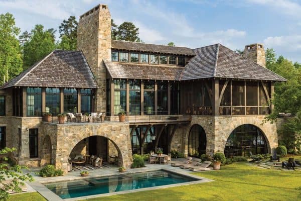 featured posts image for Enchanting stone house with rustic and modern elements on Lake Keowee