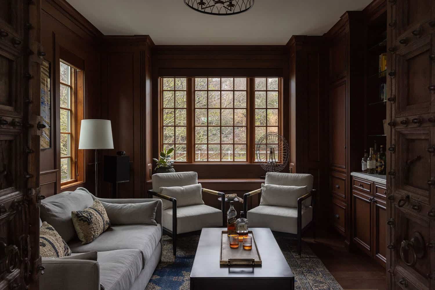 transitional style living room
