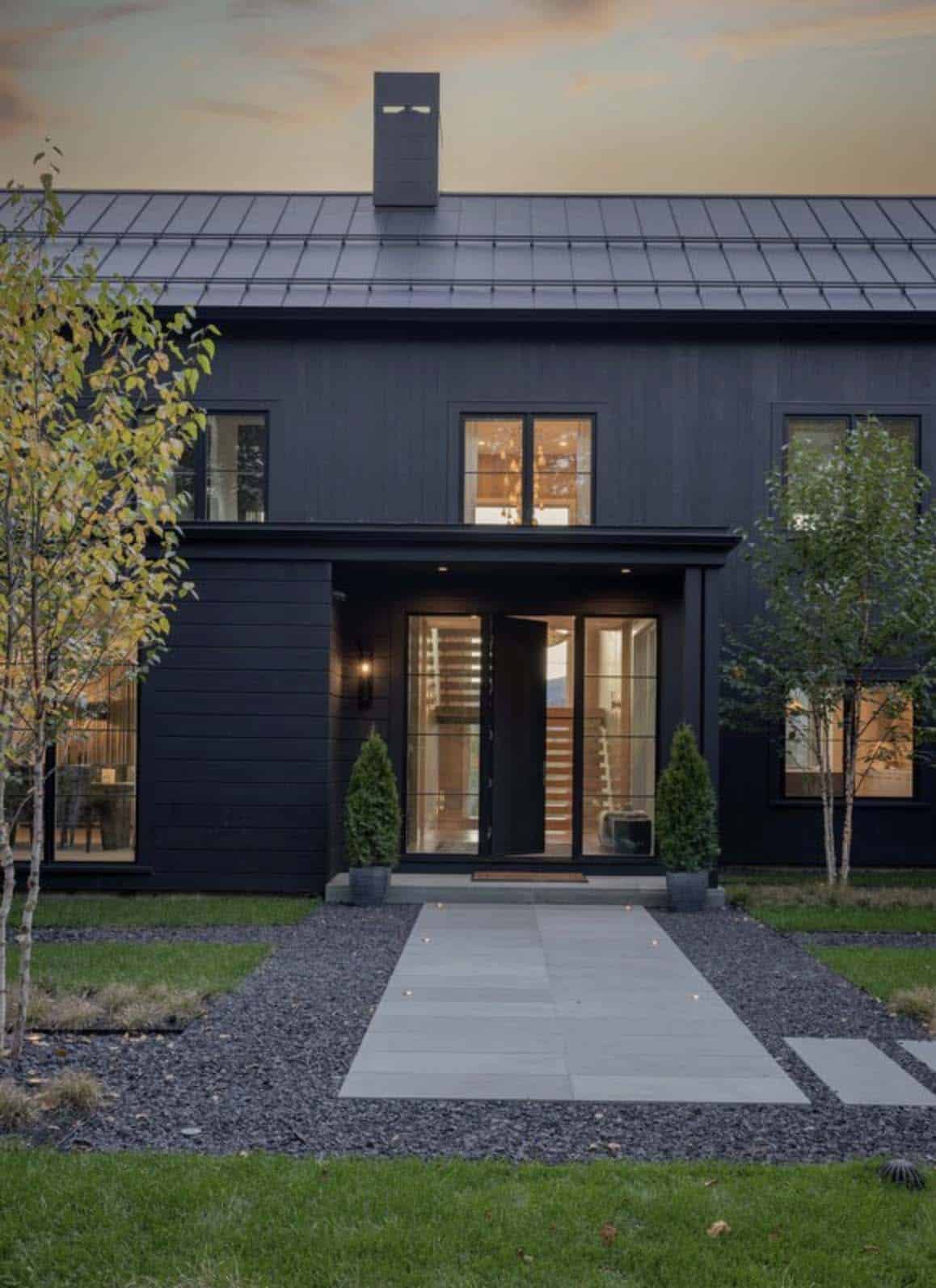 modern farmhouse inspired house exterior