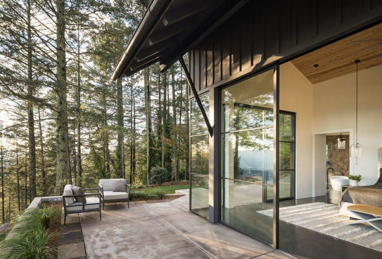 Inside a wine country mountain home with tranquil views over Napa Valley