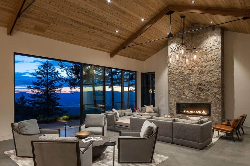 Inside a wine country mountain home with tranquil views over Napa Valley