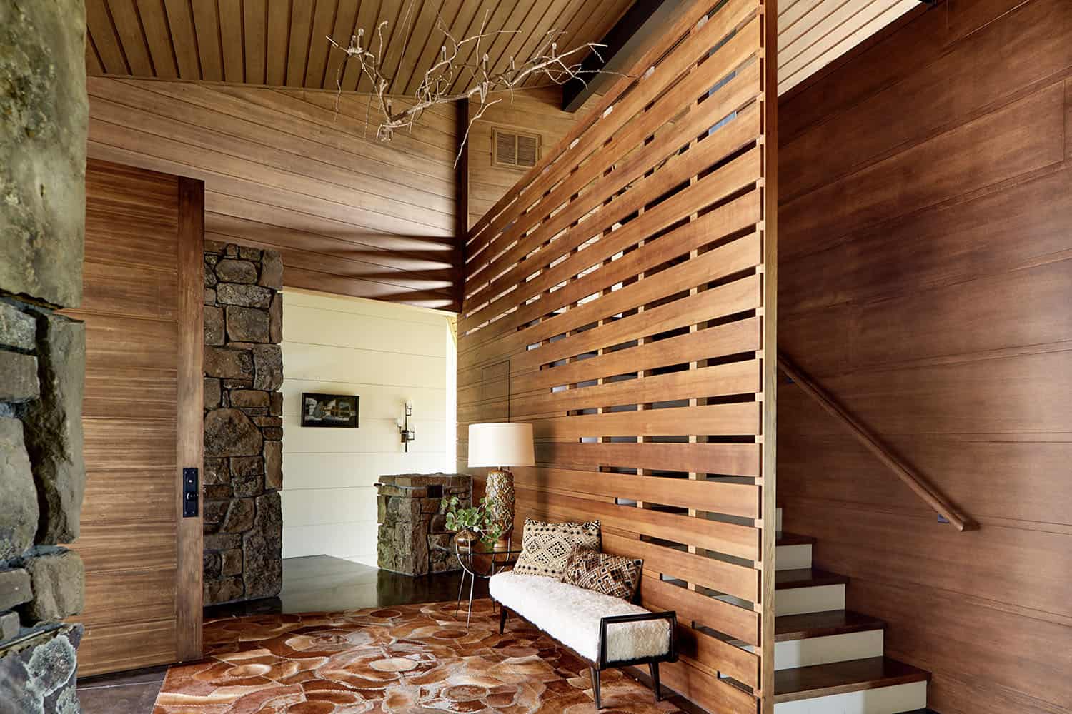 rustic modern entry