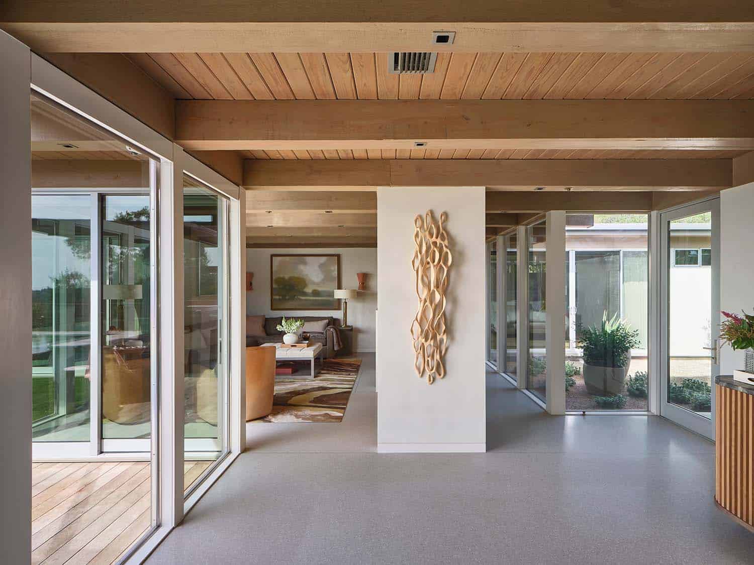 midcentury modern hallway