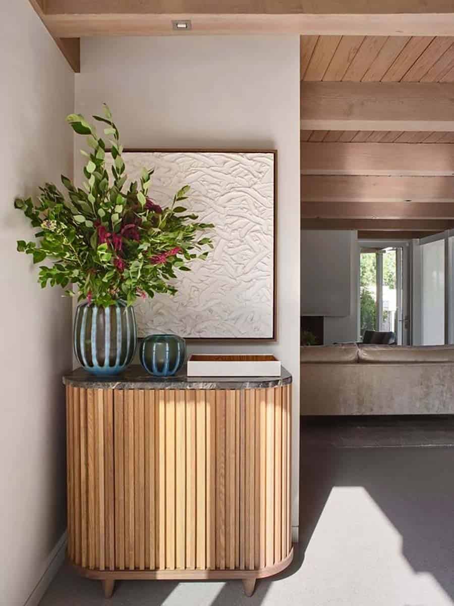 midcentury modern house entry