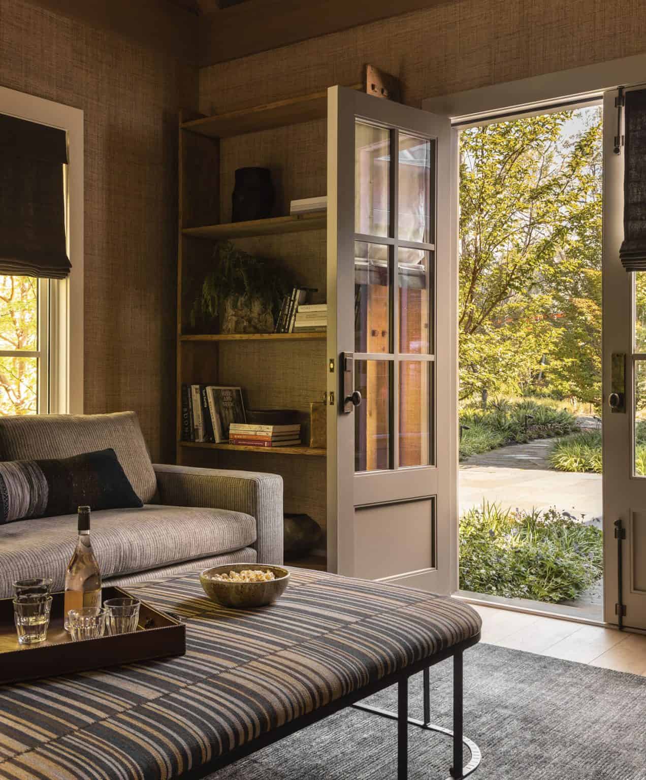 This calming waterfront retreat nestles into the forest of Bainbridge ...