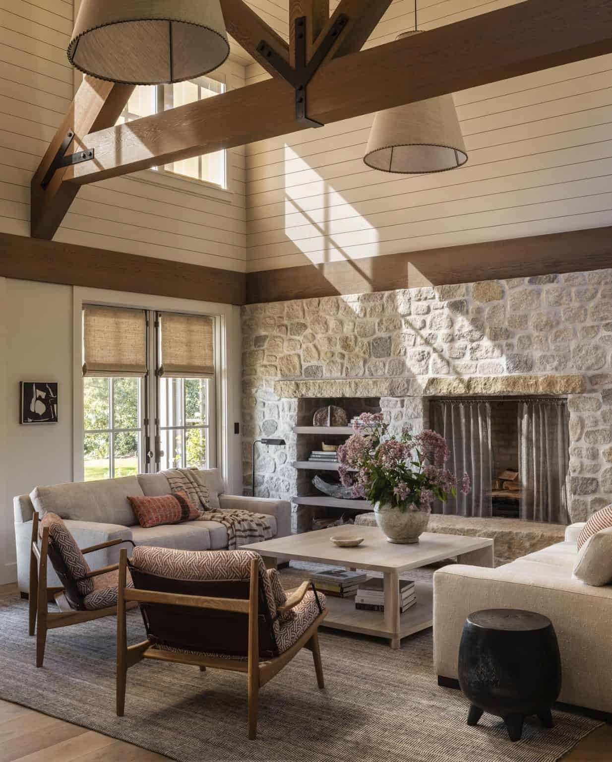 This calming waterfront retreat nestles into the forest of Bainbridge ...
