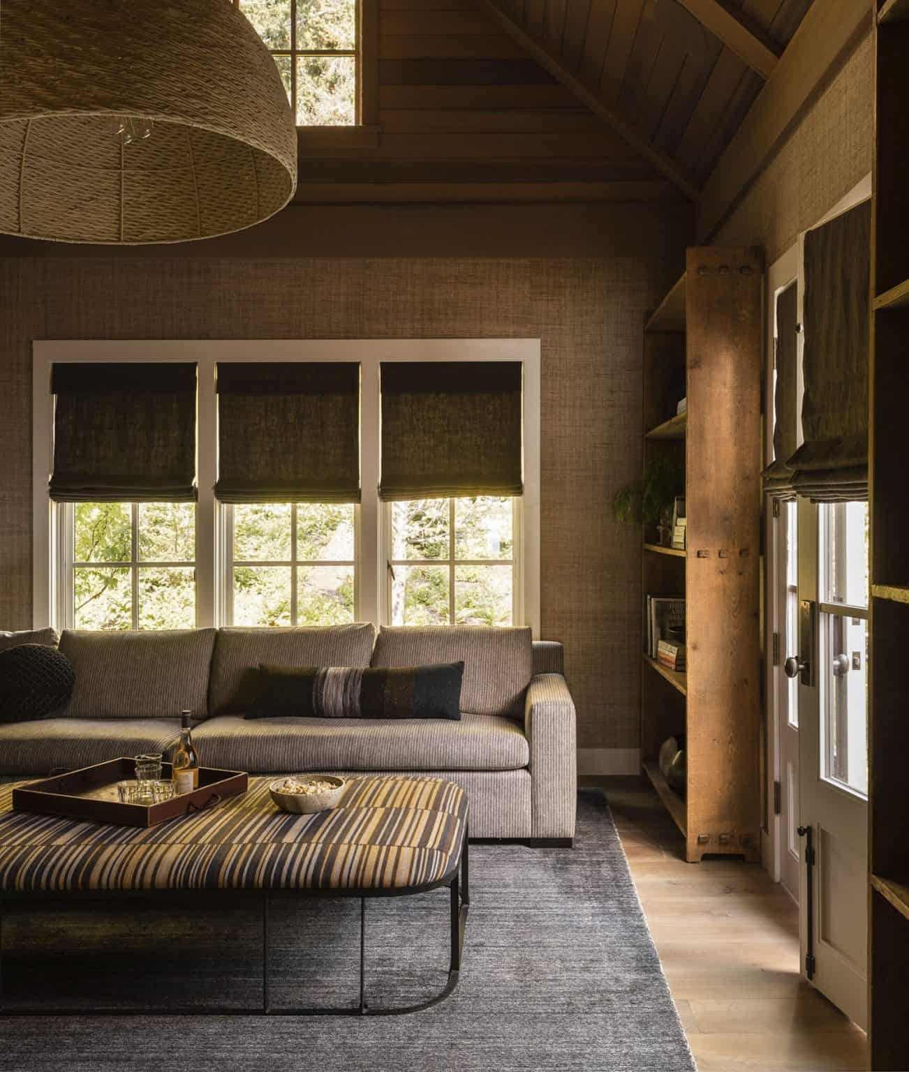 This calming waterfront retreat nestles into the forest of Bainbridge ...