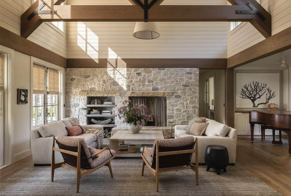 This calming waterfront retreat nestles into the forest of Bainbridge ...