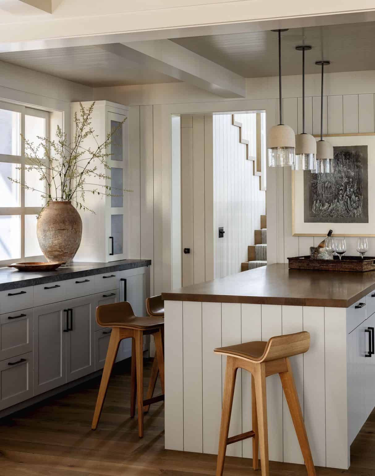 This calming waterfront retreat nestles into the forest of Bainbridge ...