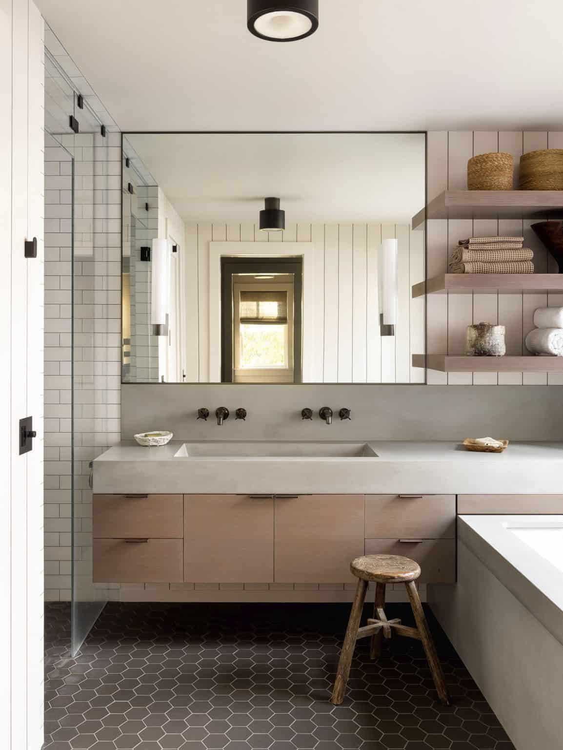 This calming waterfront retreat nestles into the forest of Bainbridge ...