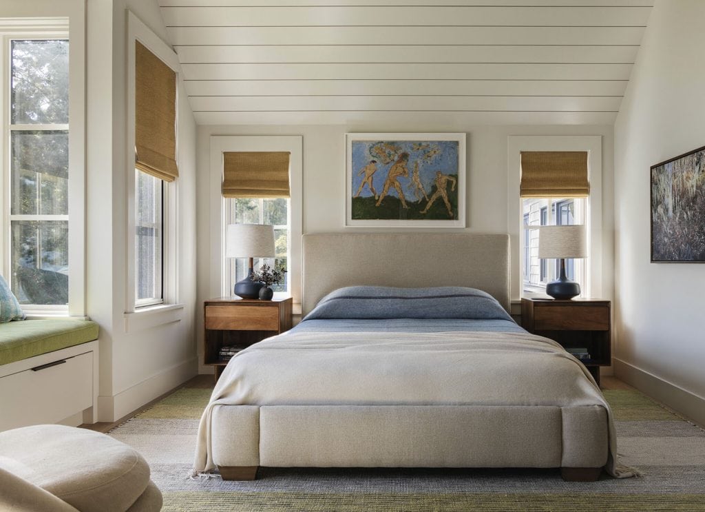 This calming waterfront retreat nestles into the forest of Bainbridge ...