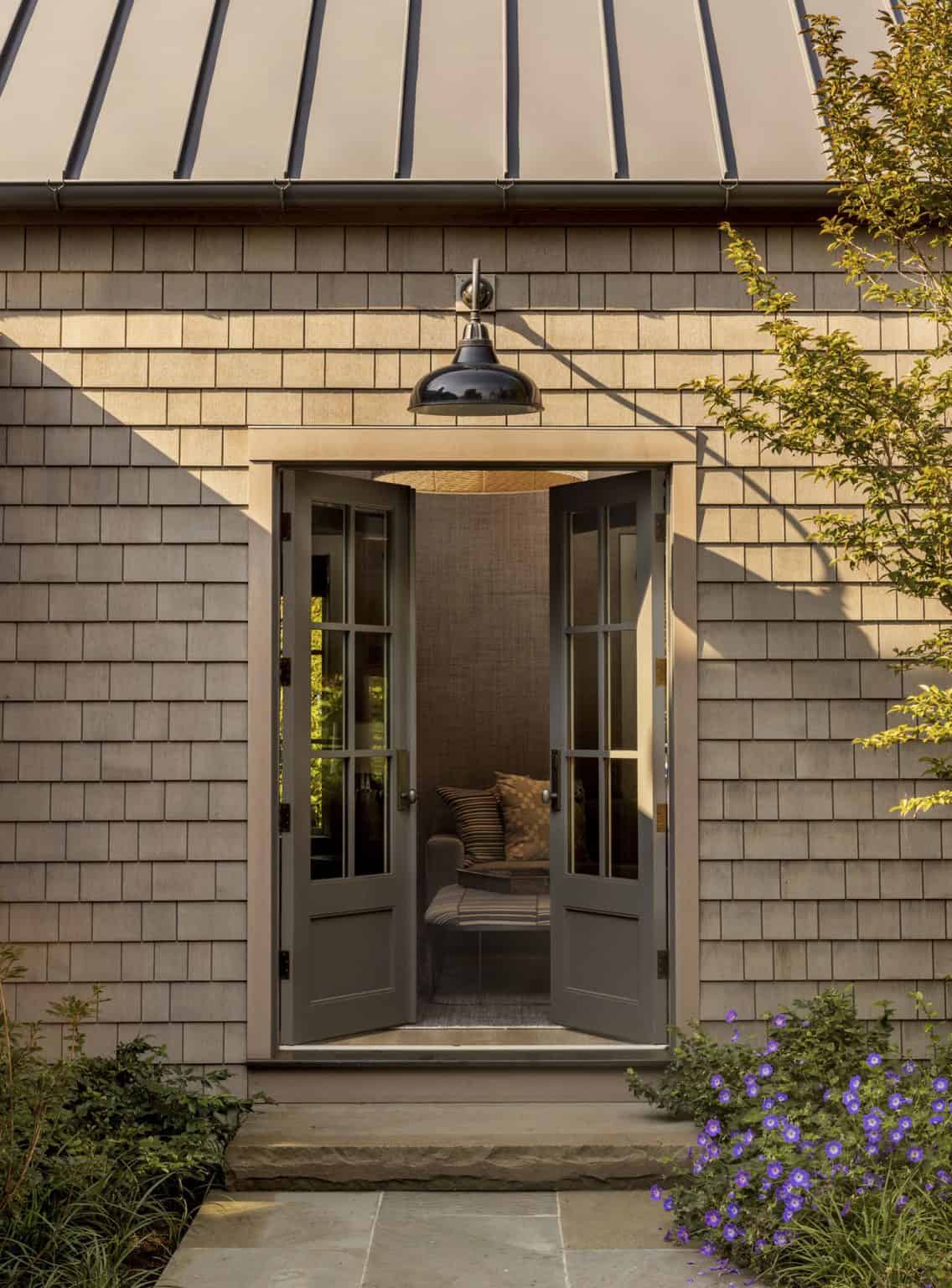 This calming waterfront retreat nestles into the forest of Bainbridge ...