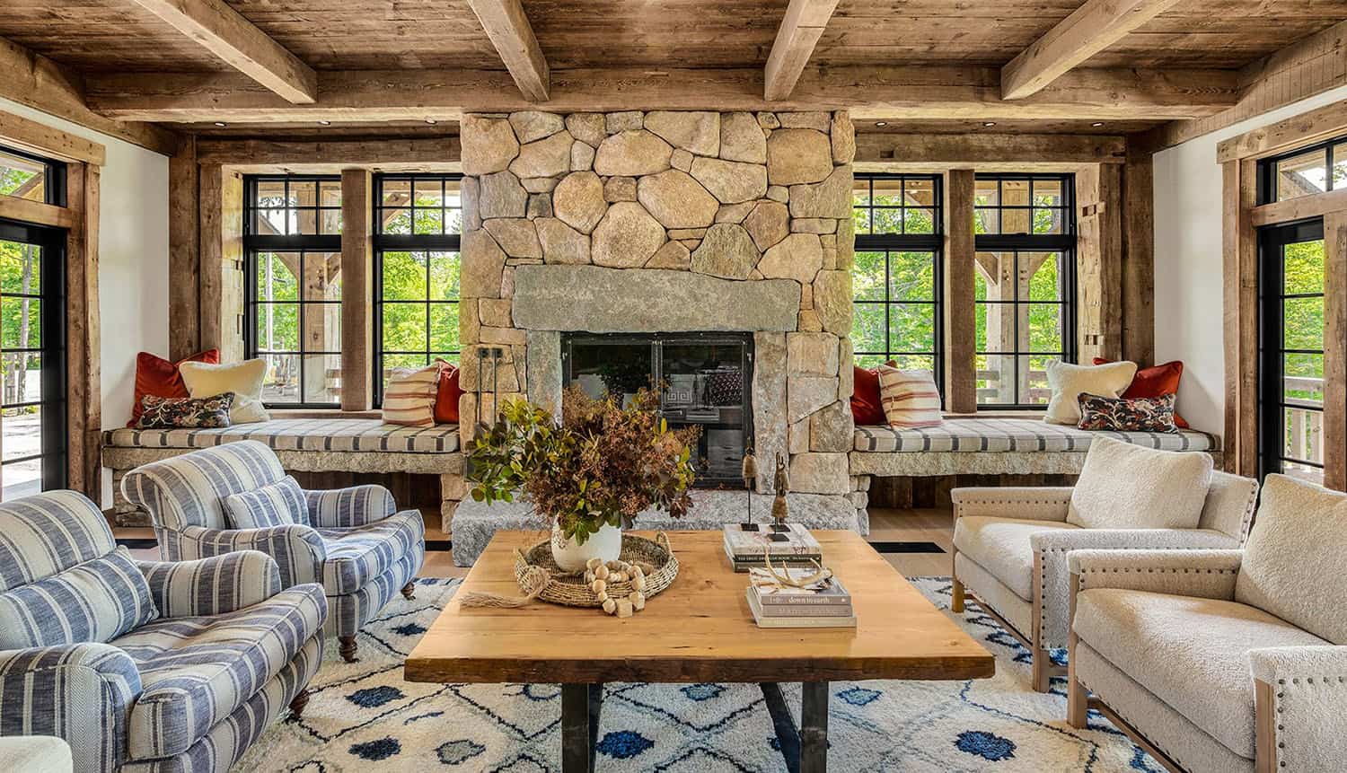 rustic-living-room-with-a-fireplace