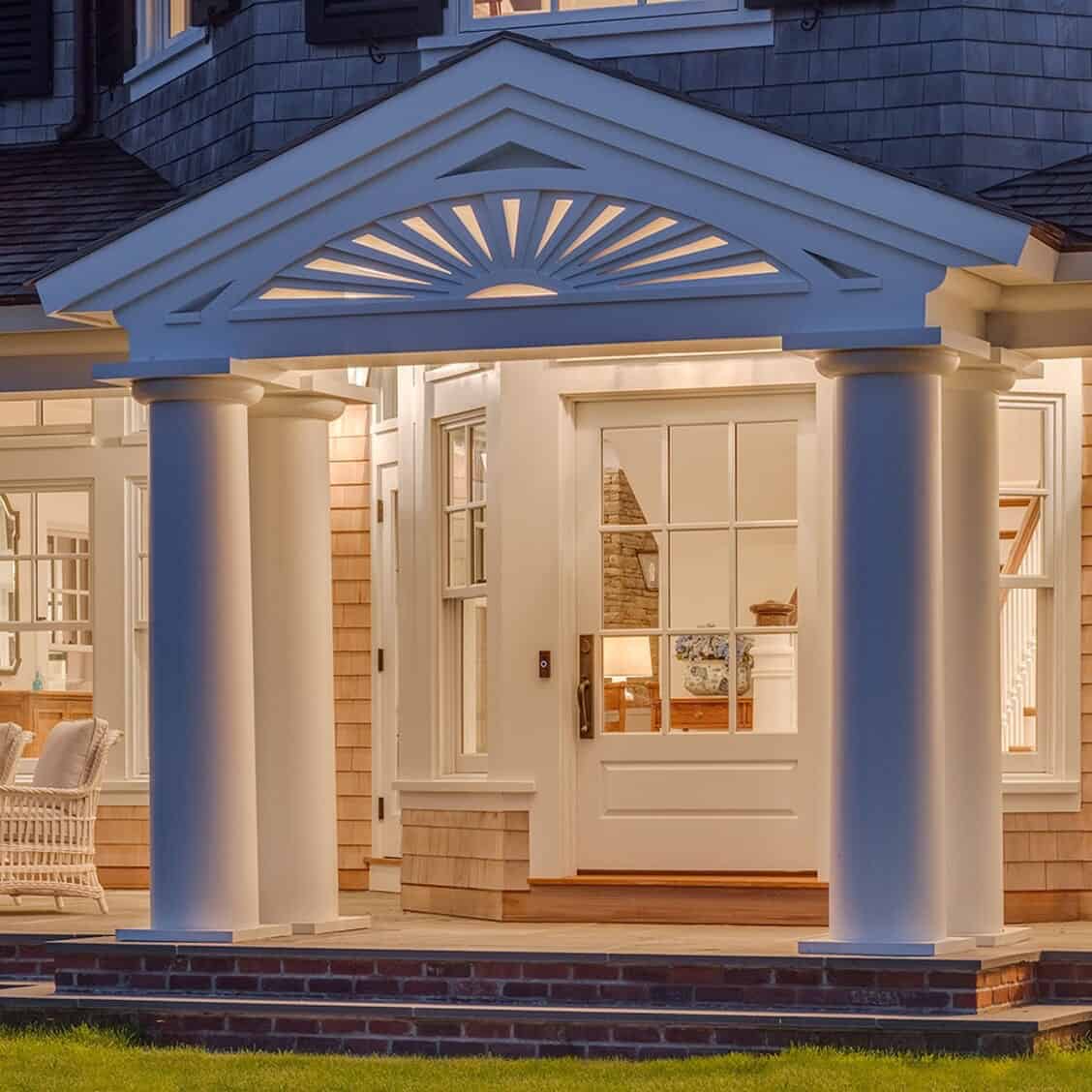 coastal-style-home-entry-at-dusk