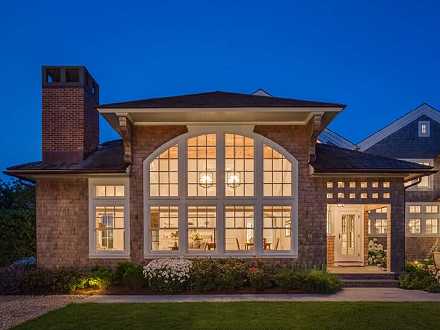 coastal-style-home-exterior-at-dusk