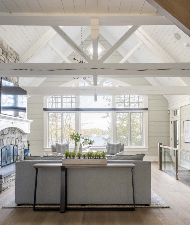 This renovated Lake Muskoka house offers a serene and inviting getaway