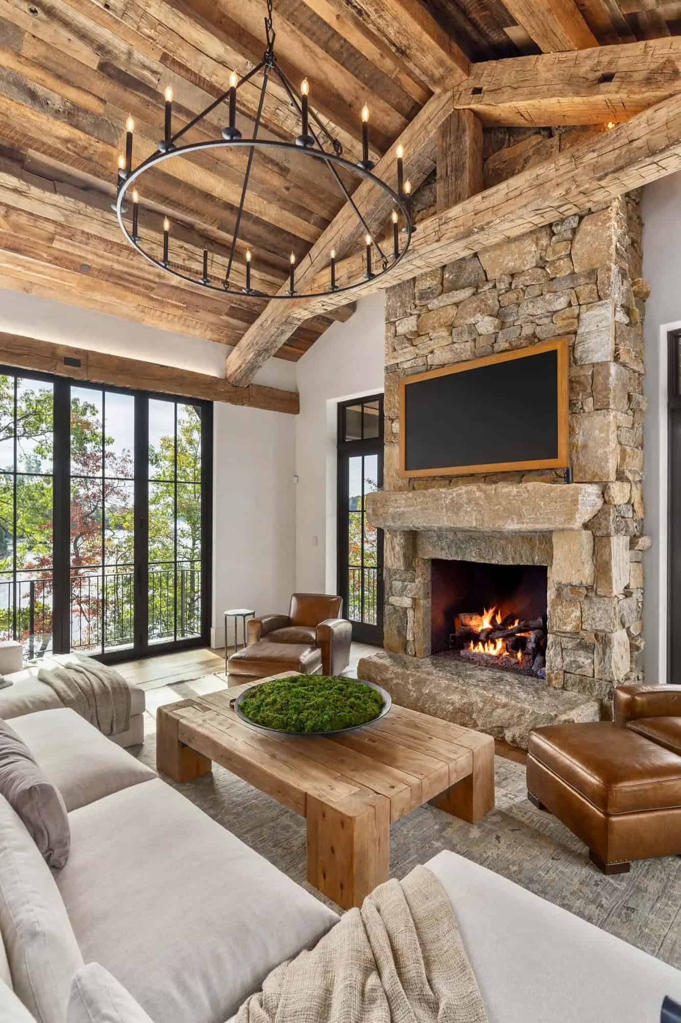 rustic-modern-living-room-with-a-fireplace