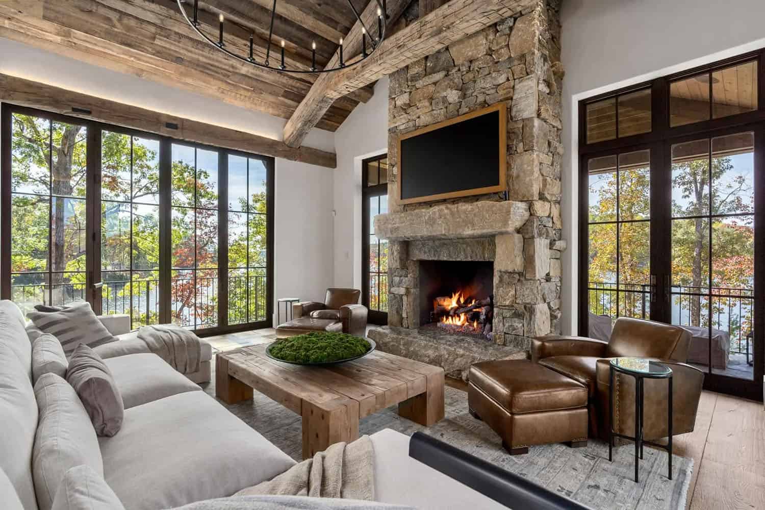 rustic-modern-living-room-with-a-fireplace
