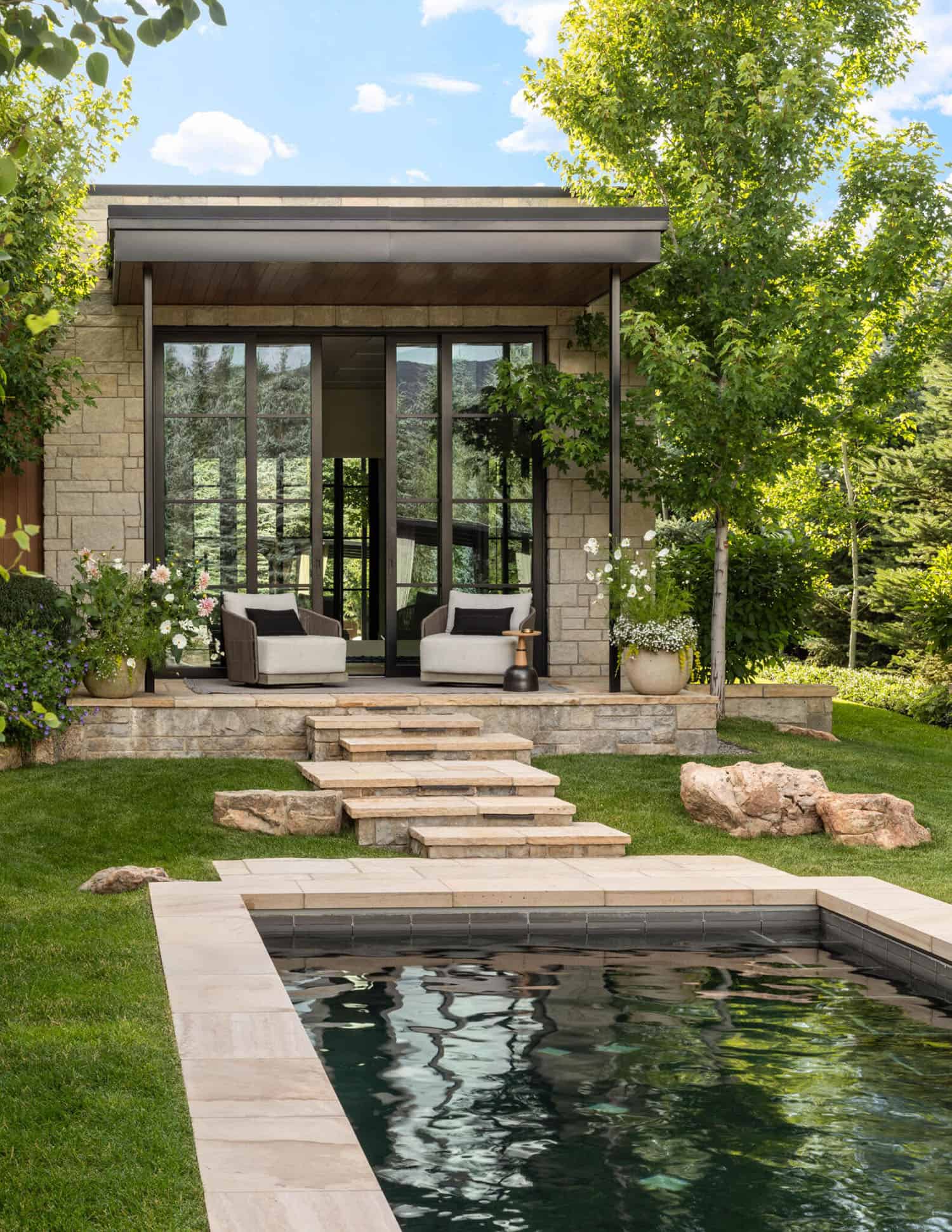 contemporary-mountain-home-exterior-swimming-pool