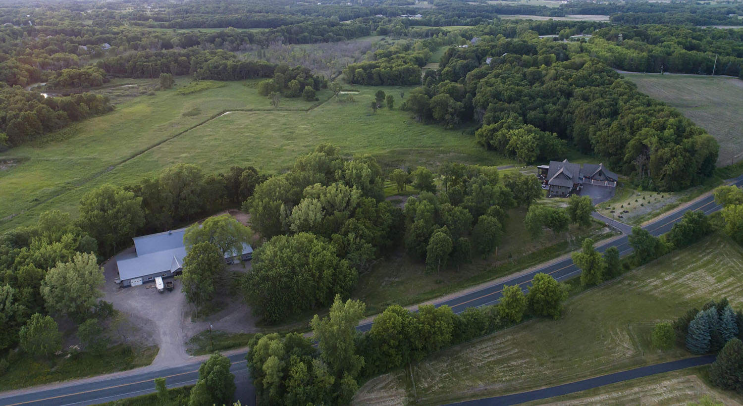 modern-ranch-house-exterior-aerial-view