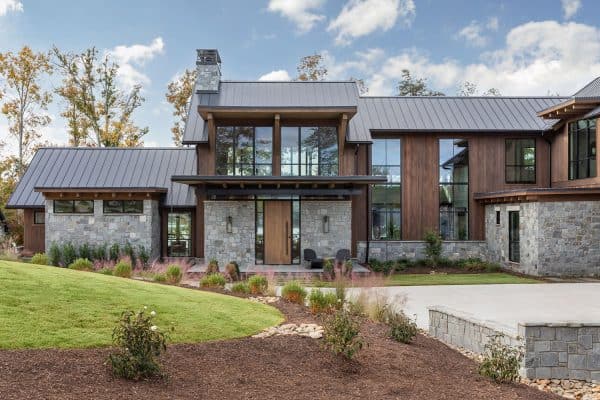 See this dreamy rustic modern house with breathtaking Lake Keowee views