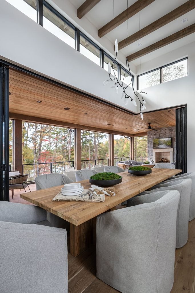 See this dreamy rustic modern house with breathtaking Lake Keowee views
