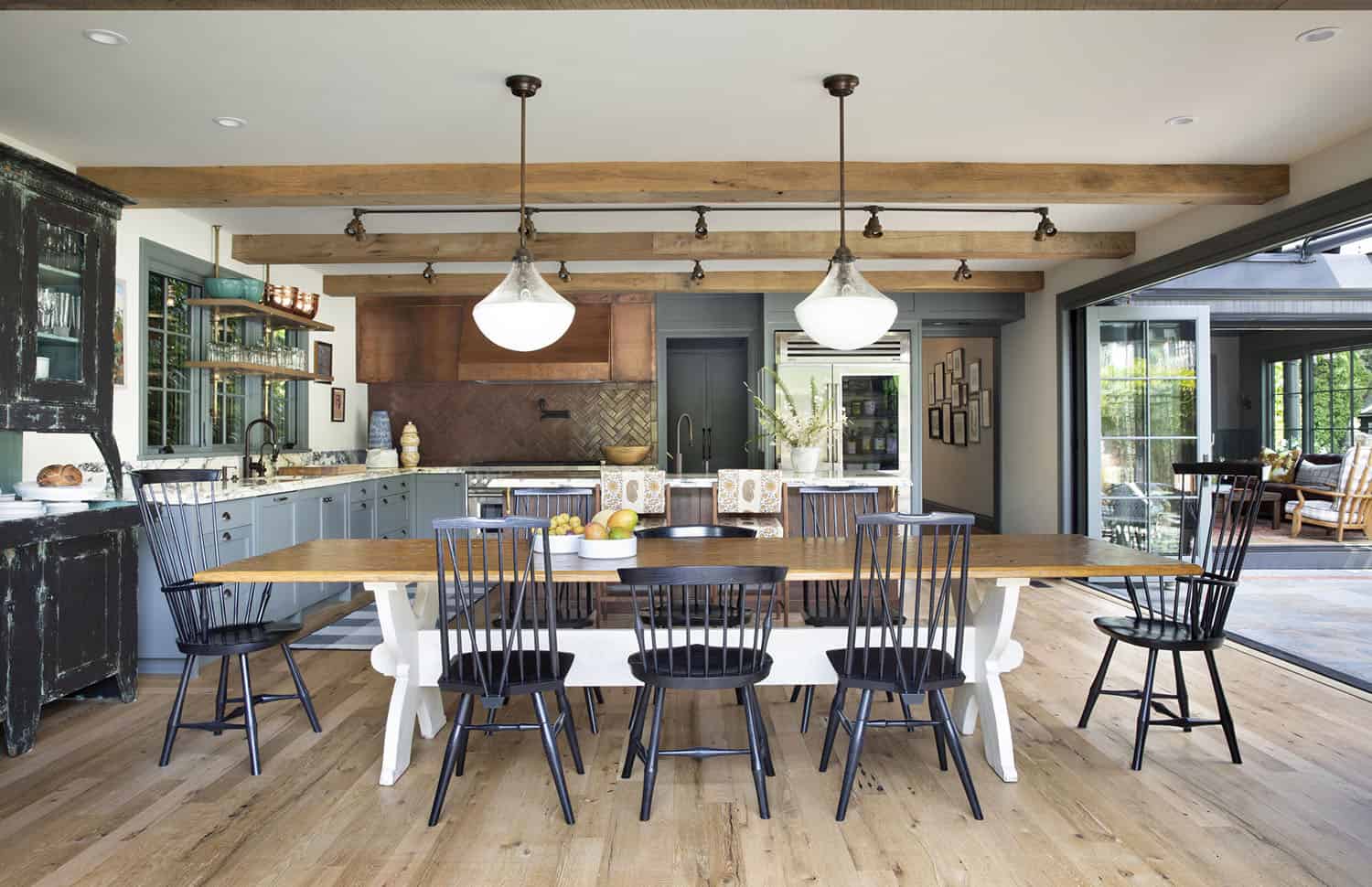contemporary-dining-room-and-kitchen