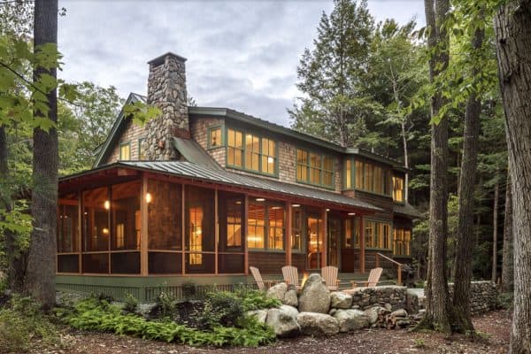 featured posts image for Lakefront retreat provides a serene sanctuary in the quiet woods of Maine